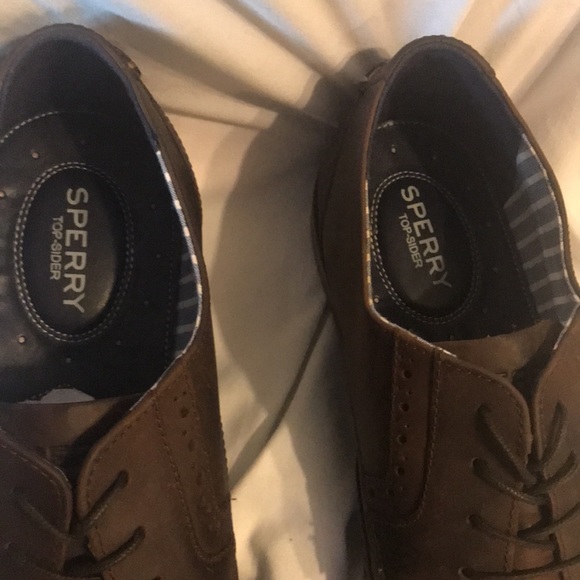 Sperry Newman Wing Tip Amaretto Size 13 - Picture 2 of 7